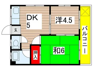 ブラウンハイツ【2階】の間取り
