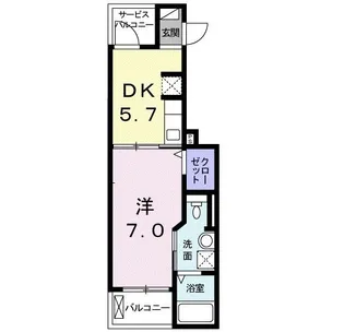 神奈川県藤沢市湘南台7【アパート】の間取り