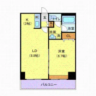 アルファスクエア大通東3【3階】の間取り