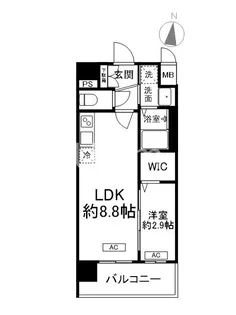 ソルテラス京都JUJO華【3階】の間取り