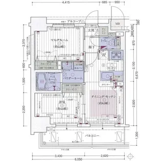 2DKの間取り画像