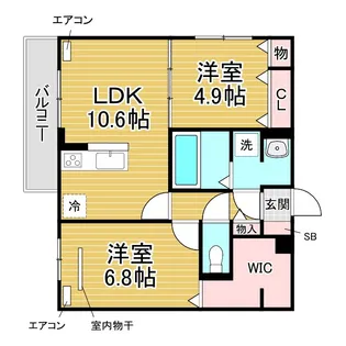 兵庫県神戸市須磨区東町4【アパート】の間取り