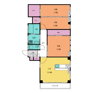 カーサフレール【3階】の間取り