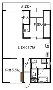 テラヤママンション【1階】の間取り