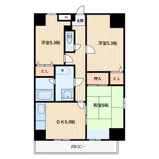 グランディール西川口【2階】の間取り