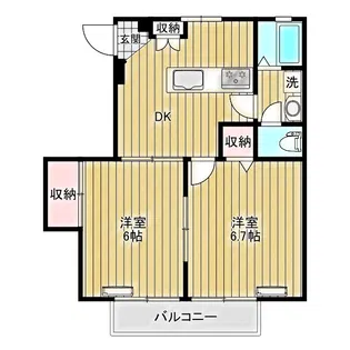 リバーサイドメゾンA【1階】の間取り