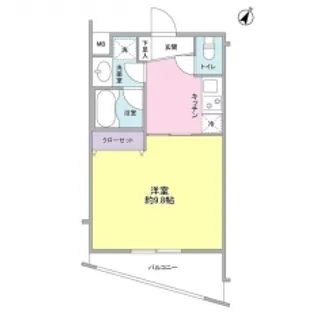 スリーアップ若林1・29【1階】の間取り