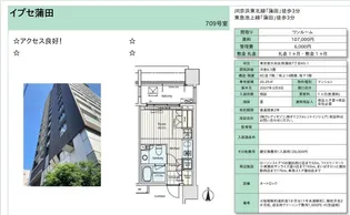 イプセ蒲田【7階】の間取り