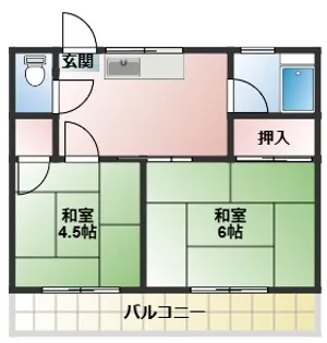 堀田コーポ【2階】の間取り