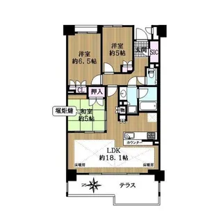 イーグルコート京都御所梨木の杜【1階】の間取り