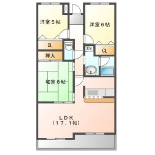 カルムフォーレ千里山【5階】の間取り