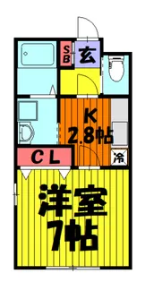 ブルーム草加松原【1階】の間取り