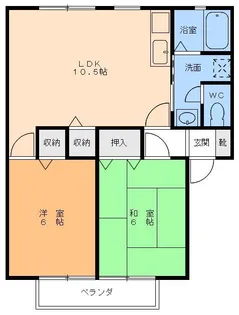 サンガーデン青木A棟【2階】の間取り
