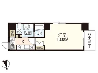 パレグレース十日市【7階】の間取り