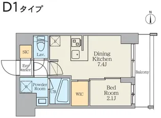 東京都荒川区東日暮里4【マンション】の間取り