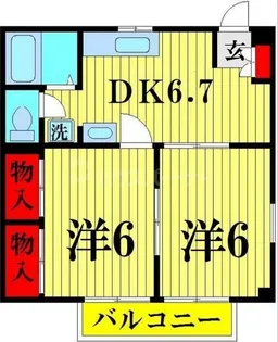ニューシティ浜野【1階】の間取り