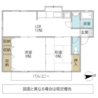 タウンハイツ中丸 B棟【2階】の間取り