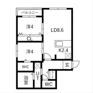 セレッソ本郷通【2階】の間取り