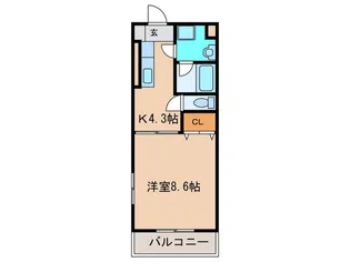 メゾン・ド・ジョバーニ【3階】の間取り
