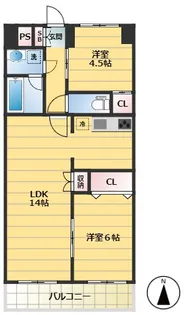 フローラル東葛西III【1階】の間取り