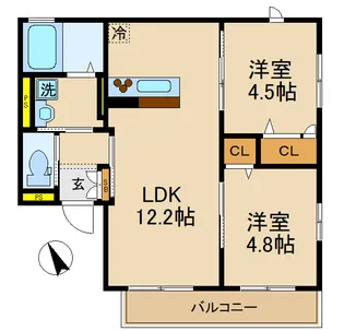 ココル コトブキ【1階】の間取り