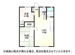 スカイハイツB【2階】の間取り