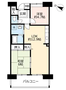 URグリーンヒルズ六甲【7階】の間取り