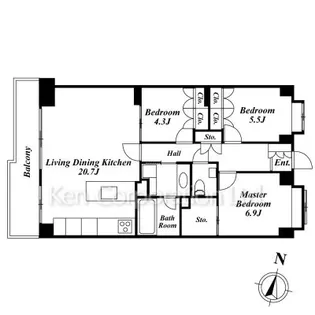 RUSSE学芸大学【6階】の間取り