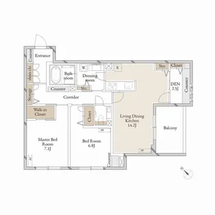 Purple7 西葛西【4階】の間取り