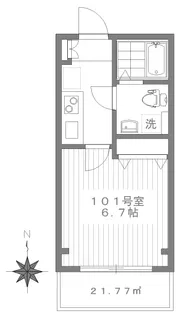 シュトラーセ中野【1階】の間取り