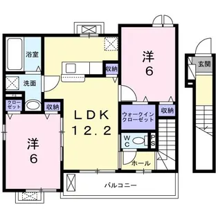 サンレーベ平川B【2階】の間取り