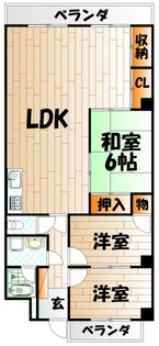 グランドハイツ中原東【4階】の間取り