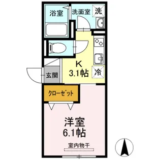カーサ・リアライズ寿町【2階】の間取り