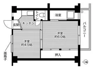 ビレッジハウス向山1号棟【4階】の間取り