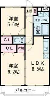 エビスマンション【2階】の間取り