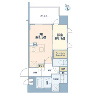 ソルティア新川崎モアグラン【6階】の間取り