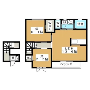 プレミールK瑞穂【2階】の間取り