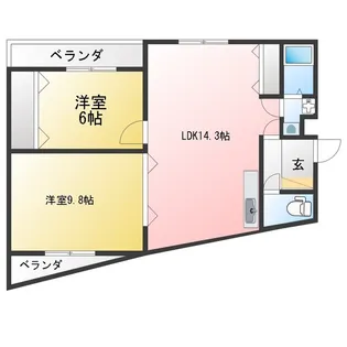 Gather house宮前平【2階】の間取り