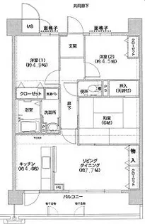 コーシャハイツ相生【8階】の間取り