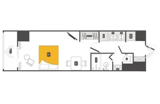 Dash Living 日本橋イースト ラージスタジオ【2階】の間取り