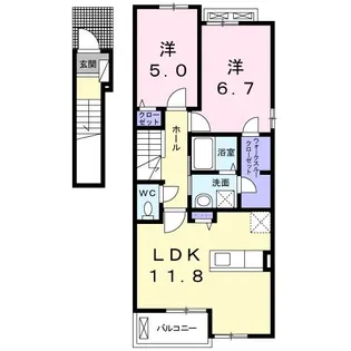 フレミール ヴァン D【2階】の間取り