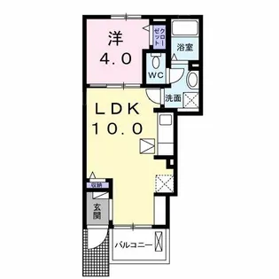 ブローテ花園【1階】の間取り