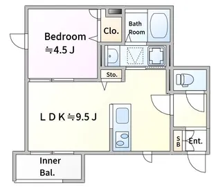 スカイヒルズ大倉山【1階】の間取り