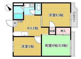 グランメール南海【1階】の間取り