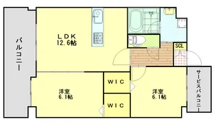 ルッシェ箱崎駅前【4階】の間取り