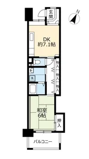 URキャナルタウンウェスト【7階】の間取り