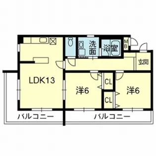 alveare【3階】の間取り