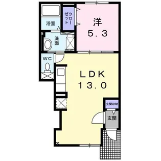 メゾンド ソレイユIII【1階】の間取り