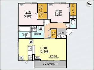 Prunier(プリュニエ)【3階】の間取り