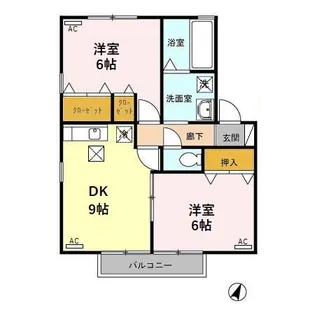 パストラル B【1階】の間取り